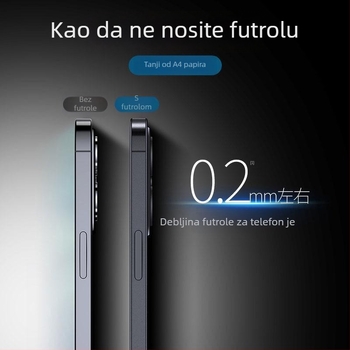 Izuzetno tanki mat TPU kućište za iPhone 12 Pro Max i iPhone 14 Pro Max, potpuno pokriće kamere, zaštita od pada
