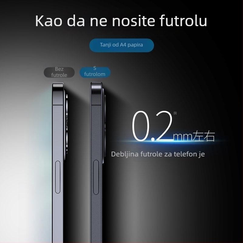 Izuzetno tanki mat TPU kućište za iPhone 12 Pro Max i iPhone 14 Pro Max, potpuno pokriće kamere, zaštita od pada