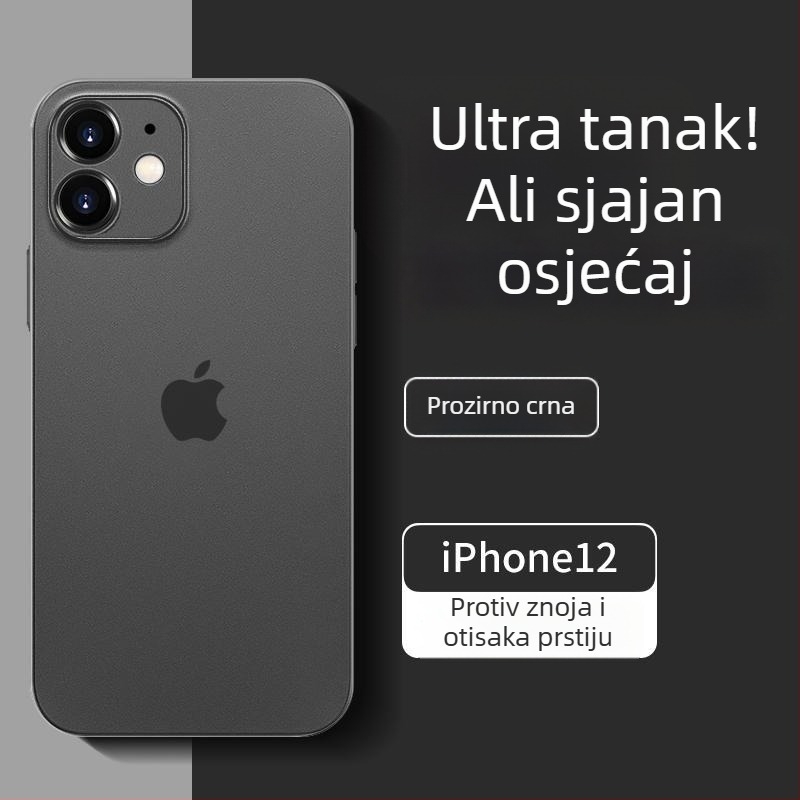 Izuzetno tanki mat TPU kućište za iPhone 12 Pro Max i iPhone 14 Pro Max, potpuno pokriće kamere, zaštita od pada