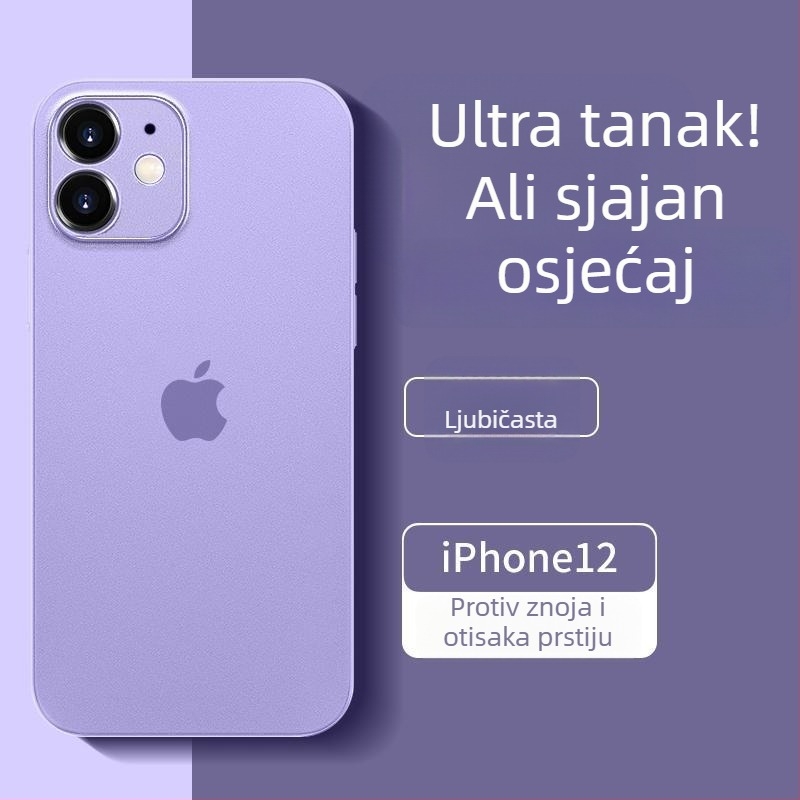 Izuzetno tanki mat TPU kućište za iPhone 12 Pro Max i iPhone 14 Pro Max, potpuno pokriće kamere, zaštita od pada