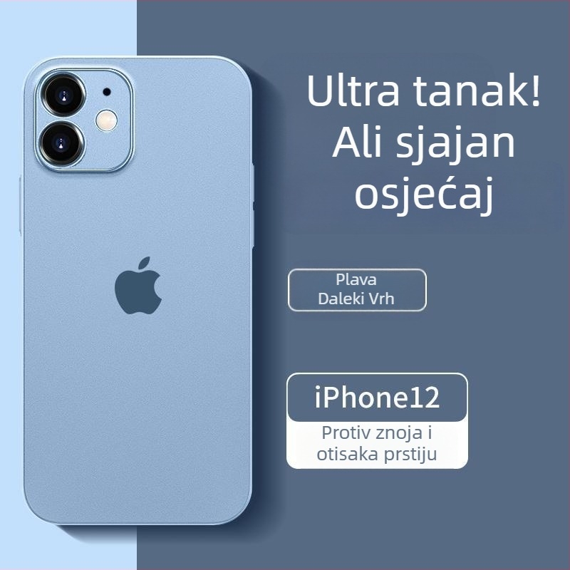 Izuzetno tanki mat TPU kućište za iPhone 12 Pro Max i iPhone 14 Pro Max, potpuno pokriće kamere, zaštita od pada