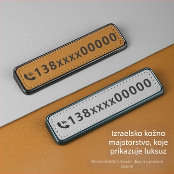 Privremena tablica za parkiranje vozila, metalni znak od cinkove legure, prilagodljivo