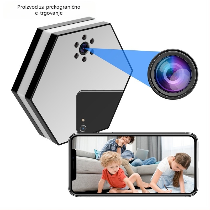 Kućna kamera za nadzor s noćnim vidom, bežično napajanje, povezana s mobilnom aplikacijom, unutarnja sigurnost, široki kut 1080P (3.6mm · 10–30m · 1080P · Široki kut)