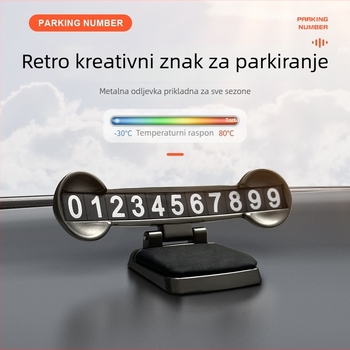 Skrita parkirna ploča, metalna, model 521, prilagodljivo obrađivanje, ispisano logo