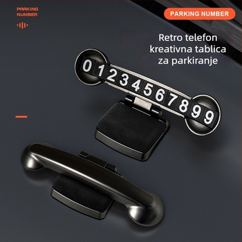 Skrita parkirna ploča, metalna, model 521, prilagodljivo obrađivanje, ispisano logo