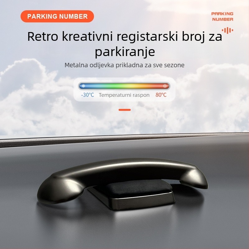 Skrita parkirna ploča, metalna, model 521, prilagodljivo obrađivanje, ispisano logo