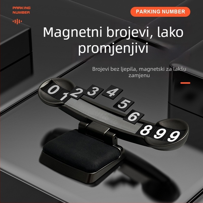 Skrita parkirna ploča, metalna, model 521, prilagodljivo obrađivanje, ispisano logo