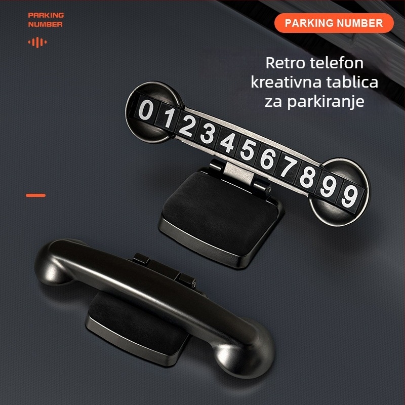 Skrita parkirna ploča, metalna, model 521, prilagodljivo obrađivanje, ispisano logo