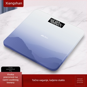 Xiangshan digitalna vaga za kućnu upotrebu – vaga za tjelesnu masu s pametnim zdravstvenim značajkama, kompaktna, napajanje baterijama
