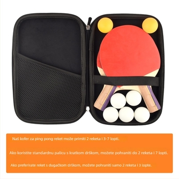 Psenner Torba za stolni tenis s čvrstim kvadratnim kućištem za palicu, EV-kompozitni materijal, prilagodba, tiskano logo