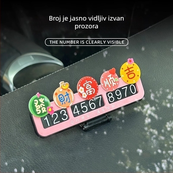Privremena pločica za parkiranje automobila, plastična, model: Drugi, marka: Druga, bez logotipa, bez prilagodbe