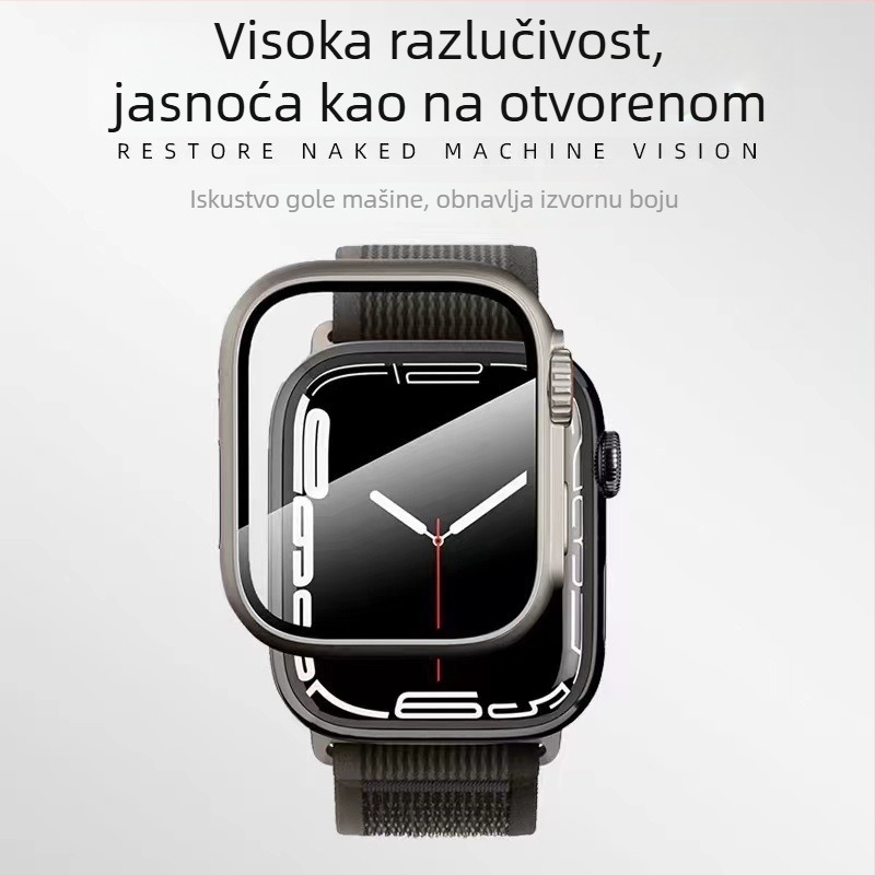 Zaštitno kućište s integriranim zaštitnim filmom za Apple Watch Ultra 49 mm, kompatibilno s veličinama 40/41/44/45 mm