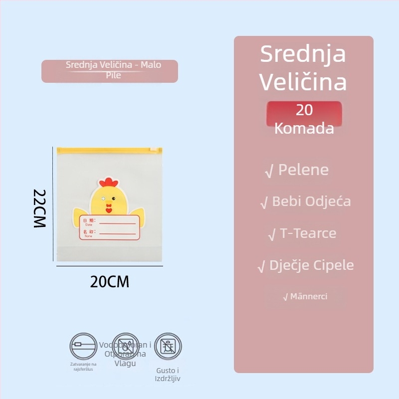 Torba za pohranu odjeće, Chchelity, sladak crtani stil (PE materijal, višenamjenski, model: sigurnost hrane, brend: Chchelity)