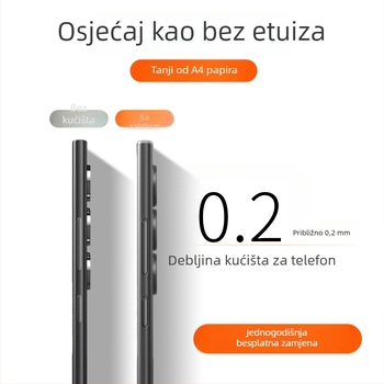 Maska za Samsung Galaxy S24 Ultra — ultra-tanki, mat PP tvrdi kućište, minimalistički dizajn, odvod topline, otporan na otiske prstiju, prilagodljivo