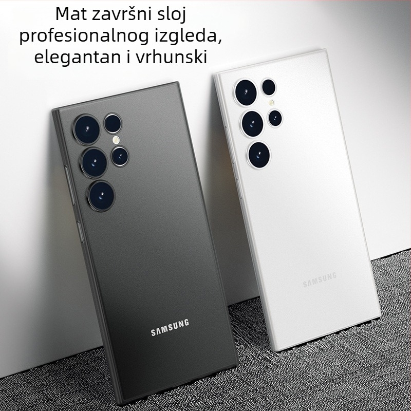 Maska za Samsung Galaxy S24 Ultra — ultra-tanki, mat PP tvrdi kućište, minimalistički dizajn, odvod topline, otporan na otiske prstiju, prilagodljivo