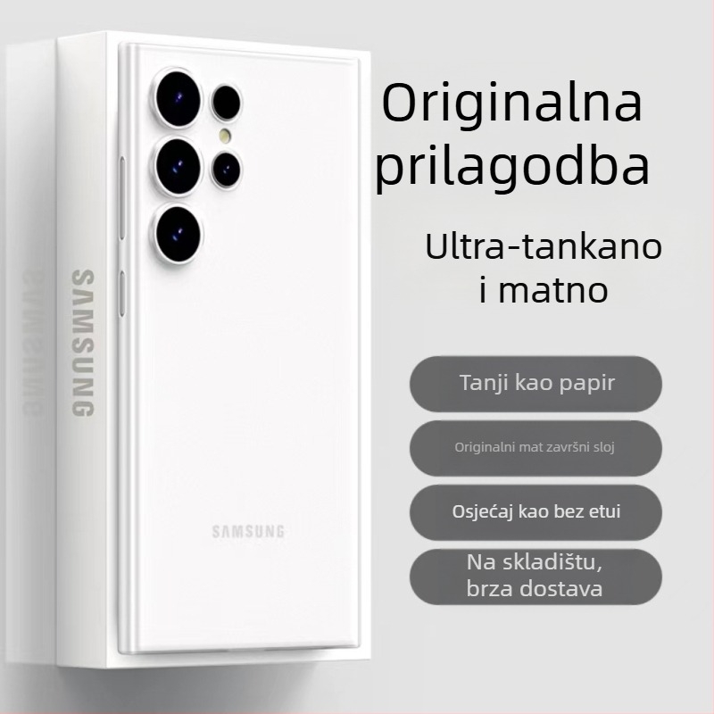 Maska za Samsung Galaxy S24 Ultra — ultra-tanki, mat PP tvrdi kućište, minimalistički dizajn, odvod topline, otporan na otiske prstiju, prilagodljivo