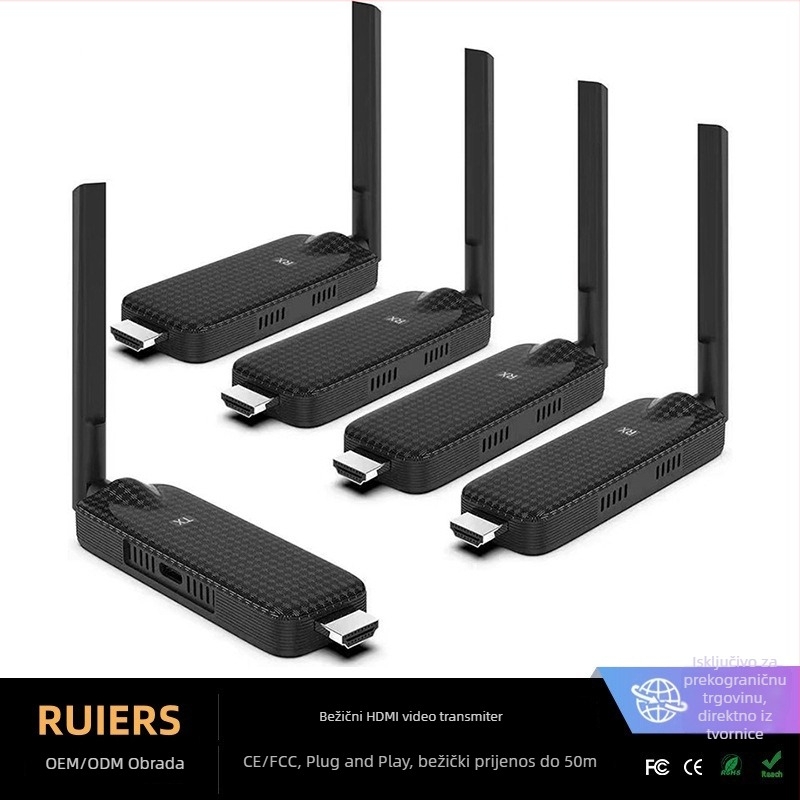 Bežični HDMI transmiter za zrcaljenje zaslona – domet 50 m, 1080p izlaz, HDMI sučelje, zrcaljenje i proširenje zaslona