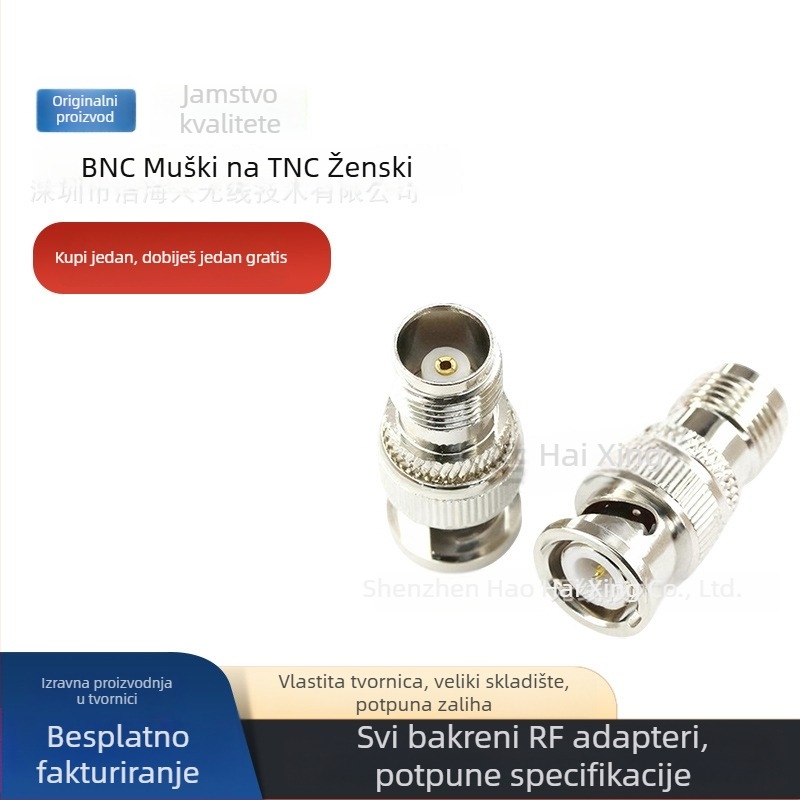 Koaksijalni RF konektor adapter: BNC na TNC, TNC-J na BNC-K, muški na ženski