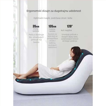 Bestway napuhana sofa s flokiranom površinom, težina 3 kg, nosivost 200 kg