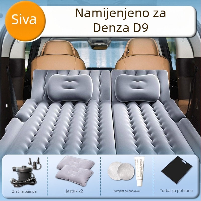 Denza D9 Naduvani automobilski madrac – zračni madrac za stražnje sjedalo, prtljažnik i treći red sjedala