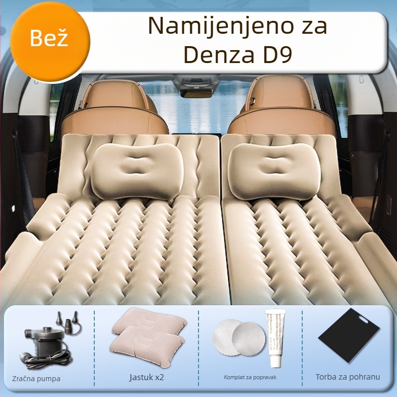 Denza D9 Naduvani automobilski madrac – zračni madrac za stražnje sjedalo, prtljažnik i treći red sjedala