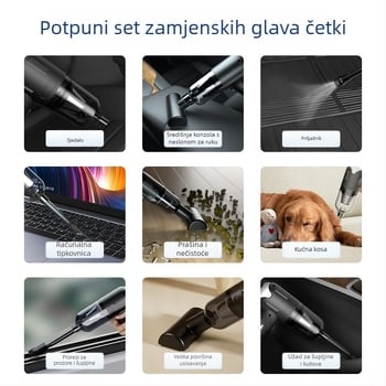 Ručni bežični usisavač za automobil, 70W, 7.4V, 5500Pa, punjiv