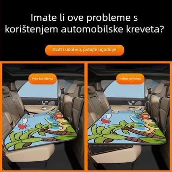 Ravni jastuk za stražnje sjedalo automobila — univerzalna ugradnja, bez naduhavanja, težina 300 g, nosivost 500, mogućnost tiska logotipa