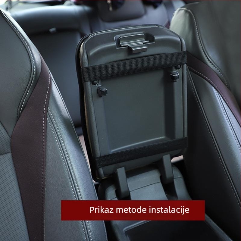 Yishuo kožni jastuk za naslon za ruke u automobilu, univerzalna prilagodba, središnji jastuk za lakat, prilagodljiva obrada, licencirana privatna oznaka