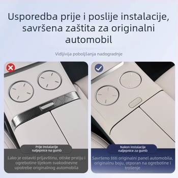 Dekorativne naljepnice za središnju konzolu Xiaomi Yu7 – silikon, zaštitne podloške bez ljepila, otporne na ogrebotine za tipke držača za ruke (Model YU7)