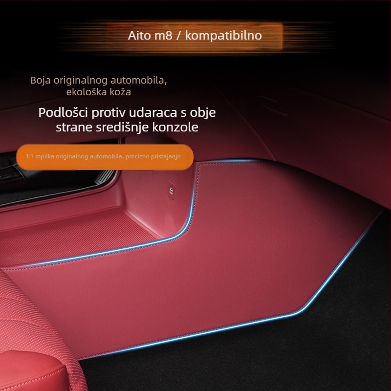 Kožna unutarnja zaštita za središnju konzolu i pretinac za naslon za ruku, unutarnje zaštitne podloge, kompatibilno s 26 modela AITO M7/M8