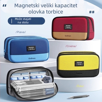 Kailiwen magnetska torbica za olovke s velikim kapacitetom, vertikalni dizajn, tkanina