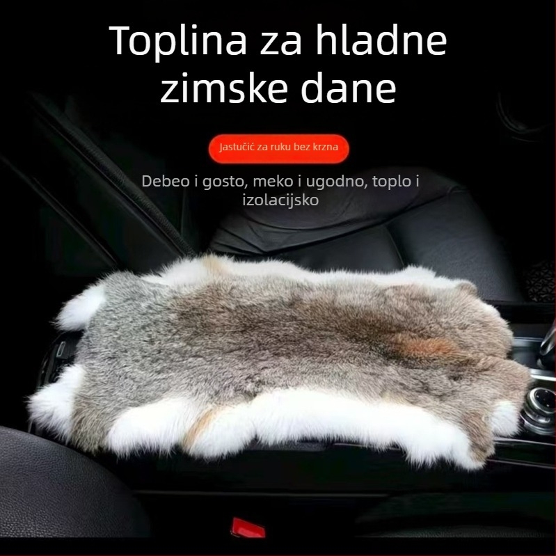 podmetač za naslon automobila od kuniće dlake, univerzalna kompatibilnost, prilagodljivo