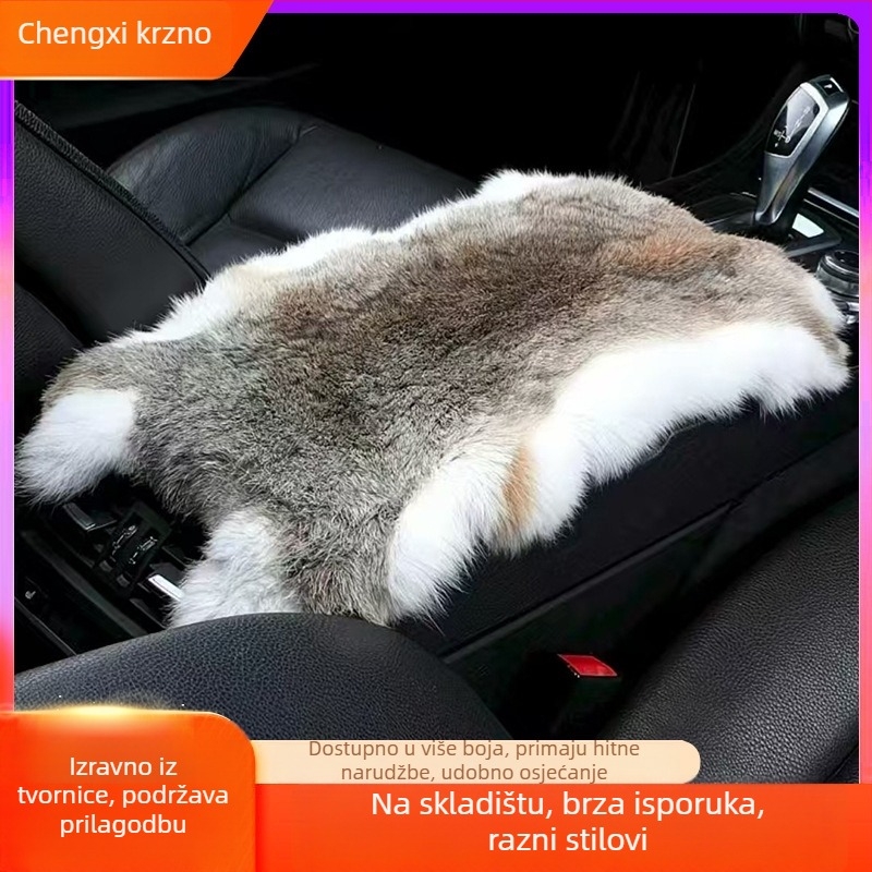 podmetač za naslon automobila od kuniće dlake, univerzalna kompatibilnost, prilagodljivo