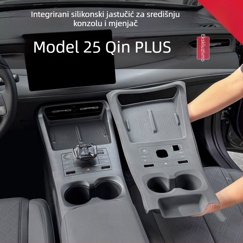 Silicone podloške za središnju konzolu, prilagodljive, materijal: silikon, kompatibilno BYD Qin Plus