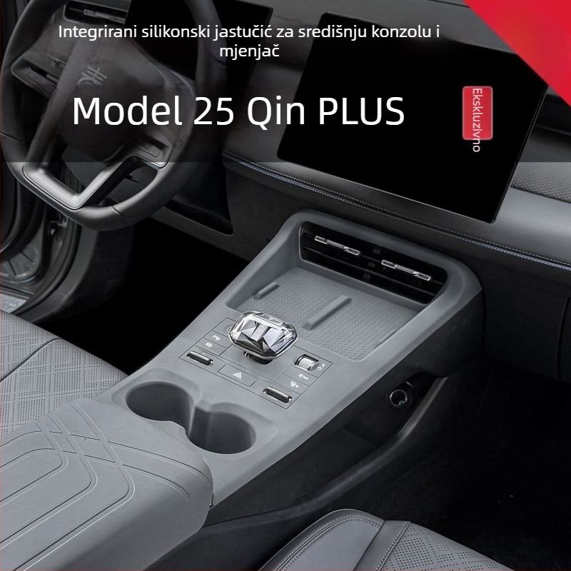 Silicone podloške za središnju konzolu, prilagodljive, materijal: silikon, kompatibilno BYD Qin Plus