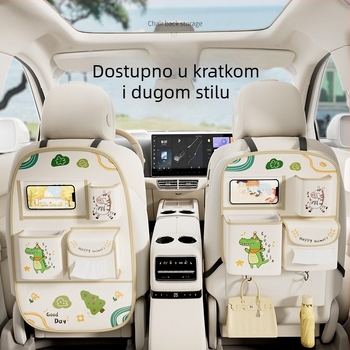 Torba za pohranu stražnjeg naslona automobila - kožna, vodootporna, viseći dizajn, s ručkom