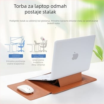 PU kožna zaštitna futrola s podesivim stalkom, za prijenosna računala i tablete, ručni clutch stil, vodootporna i otporna na habanje