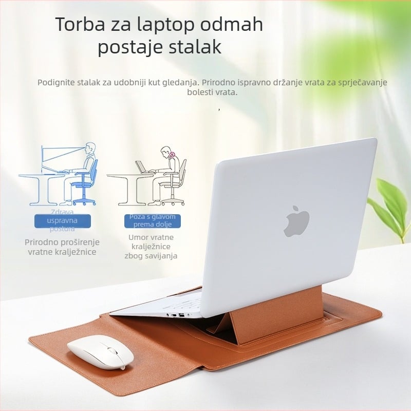 PU kožna zaštitna futrola s podesivim stalkom, za prijenosna računala i tablete, ručni clutch stil, vodootporna i otporna na habanje
