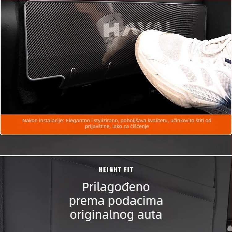 Podložak za sjedalo od nehrđajućeg čelika protiv udaraca za Haval Big Dog / Raptors (stražnji dio) s tekstualnim logotipom