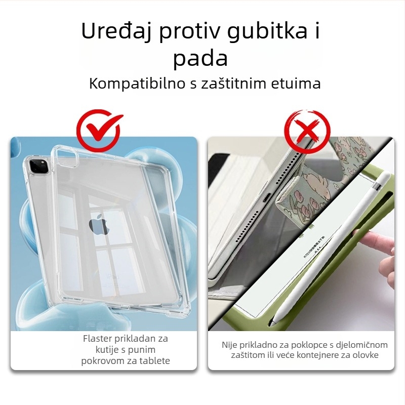 Patch protiv gubitka za iPad – dodatak za stylus, kompatibilan sa kućištima za telefone i tablete, branda Qiongyu dolphin, izlazi 2024.