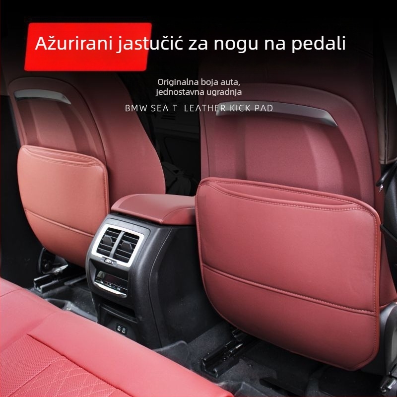 Pamukna podložka za stražnju sjedalu automobila, zaštita od dječjih udaraca, s džepom za pohranu i kukom, prašinu otporna