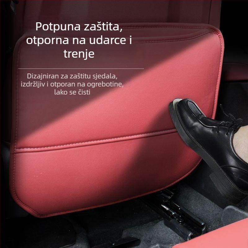 Pamukna podložka za stražnju sjedalu automobila, zaštita od dječjih udaraca, s džepom za pohranu i kukom, prašinu otporna