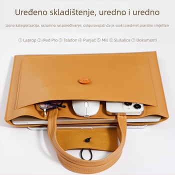 Torba za laptop kompatibilna s MacBook 13 i Huawei MateBook 14, PU materijal, PU podstava, proljeće 2025