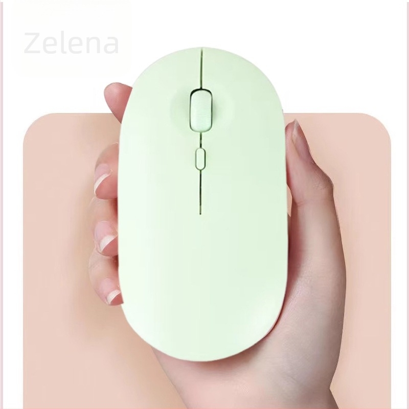 Bežična miša s 2.4G + Bluetooth povezanjem, 1600dpi, 4 tipke, punjiva, ergonomska