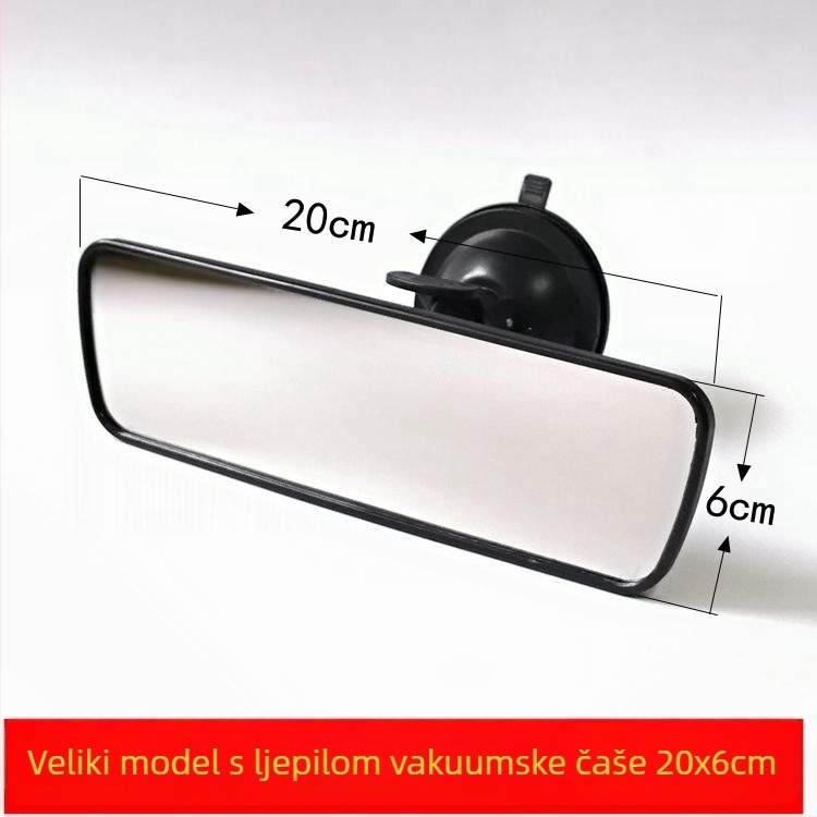 Unutarnji retrovizor za automobil s prilagodljivom usisnom čašicom i ravnim ogledalom, za vozila za obuku