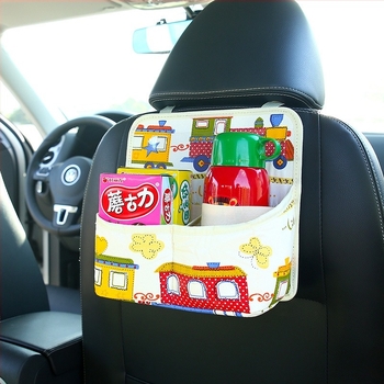 Organizator za stražnje sjedalo automobila, canvas materijal, kapacitet 2000 ml, s drškom i vješanjem, mogućnost logotipa