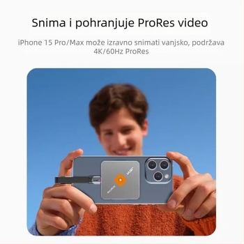 Type-C podatkovni kabel s dvostrukim završetkom Thunderbolt 3 i USB4 pune funkcionalnosti, kompatibilan s iPhone 15, dolazi s kukom za kačenje