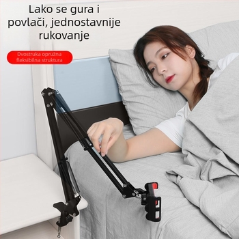 Metalni držač za tablet i telefon s dugim ramenom, za noćni ormarić, za gledanje TV-a i računala