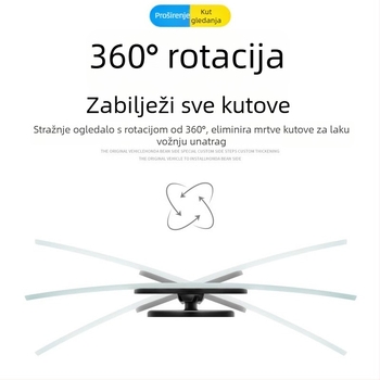 Ogledalo za promatranje stražnjeg sjedala, okrugli unutarnji i vanjski pomoćni zrcala, za taxi vozila