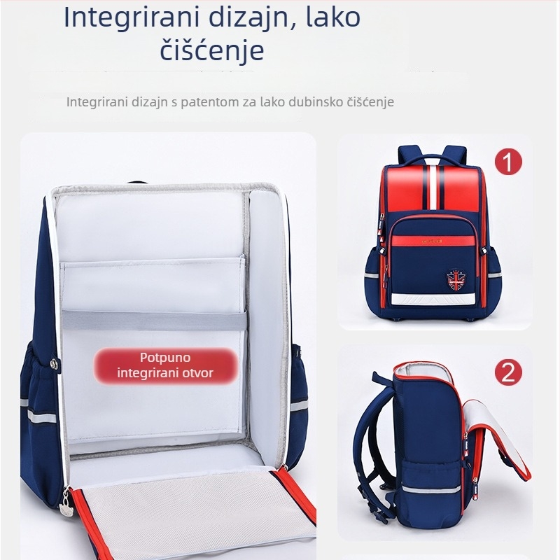 Dječji školski ruksak, Oxford tkanina, prozračan, vodootporan, otporan na habanje, smanjenje tereta, model 2049